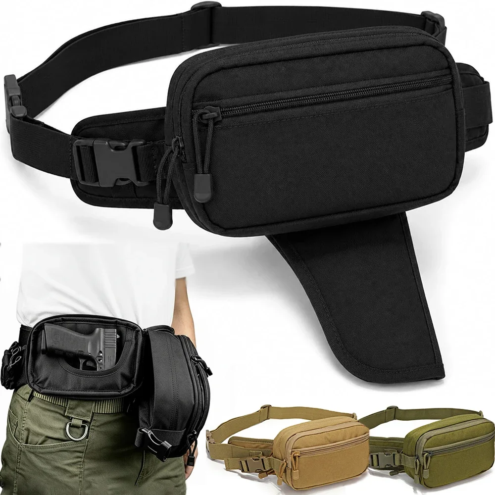 Edc Concealed Carry Fanny Pack - 남성용 전술 허리 가방, 권총 파우치