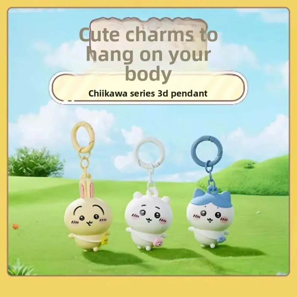 Carabiner Keychain - 귀여운 치이카와 우사기 하치와레 3D 플러시
