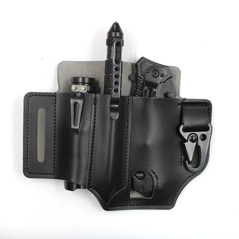 멀티 도구 칼집 용 가죽 칼집 벨트 및 손전등 캠핑 야 - Leather Edc. Carry Pouch 리뷰 및 가격