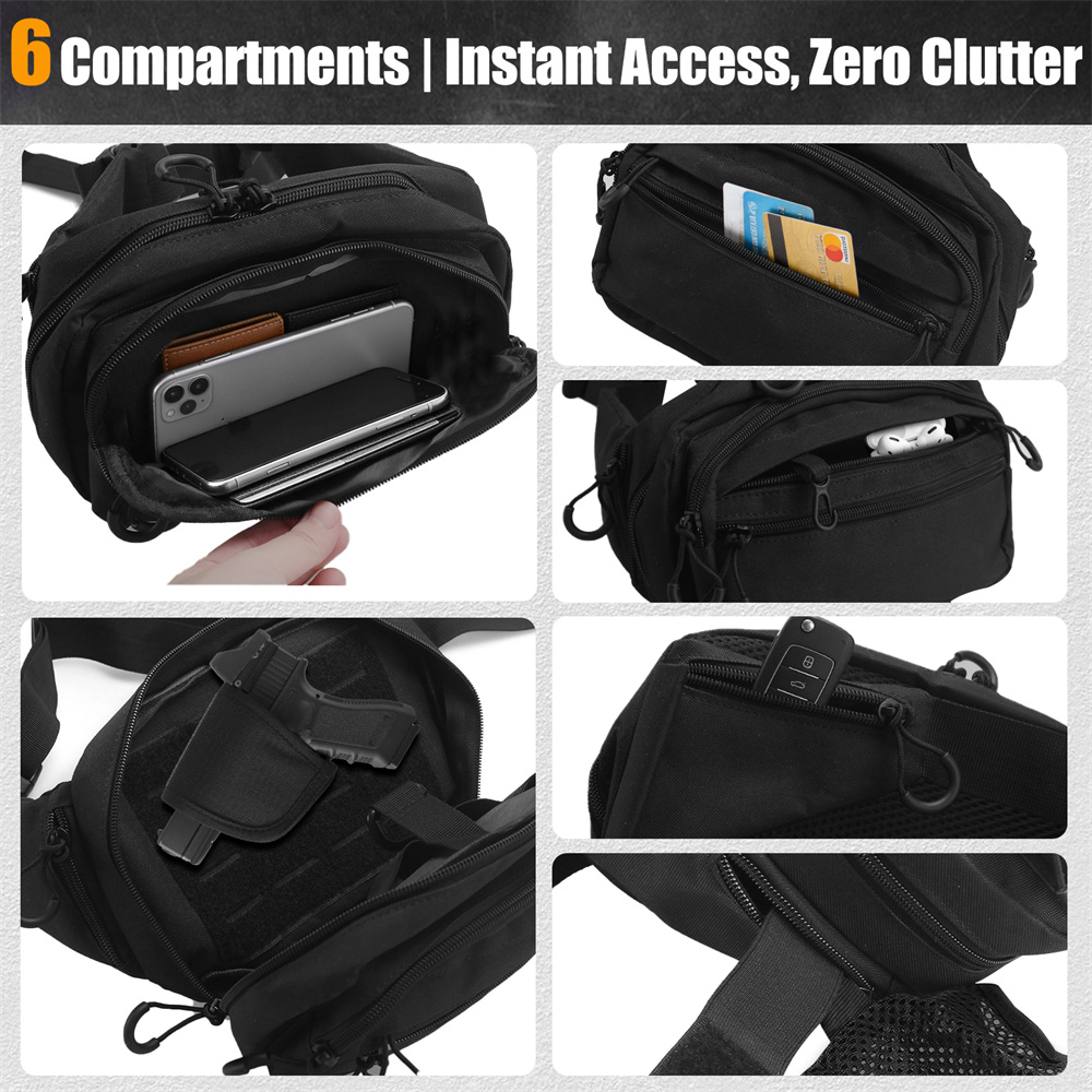 전술용 권총 가방, 은닉 휴대용 권총 보관 가방, 조절 - Edc Concealed Carry Fanny Pack 리뷰 및 가격