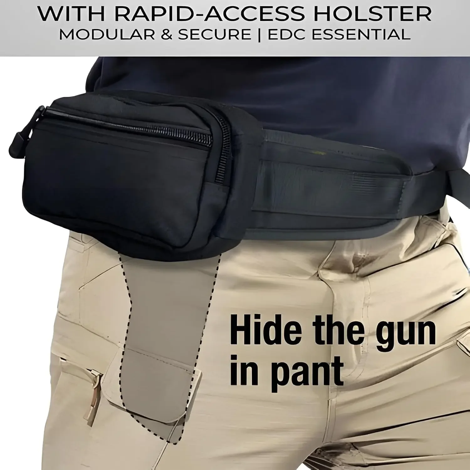남성용 전술 허리 가방, 권총 파우치 포함, 숨겨진 총 - Edc Concealed Carry Fanny Pack 리뷰 및 가격