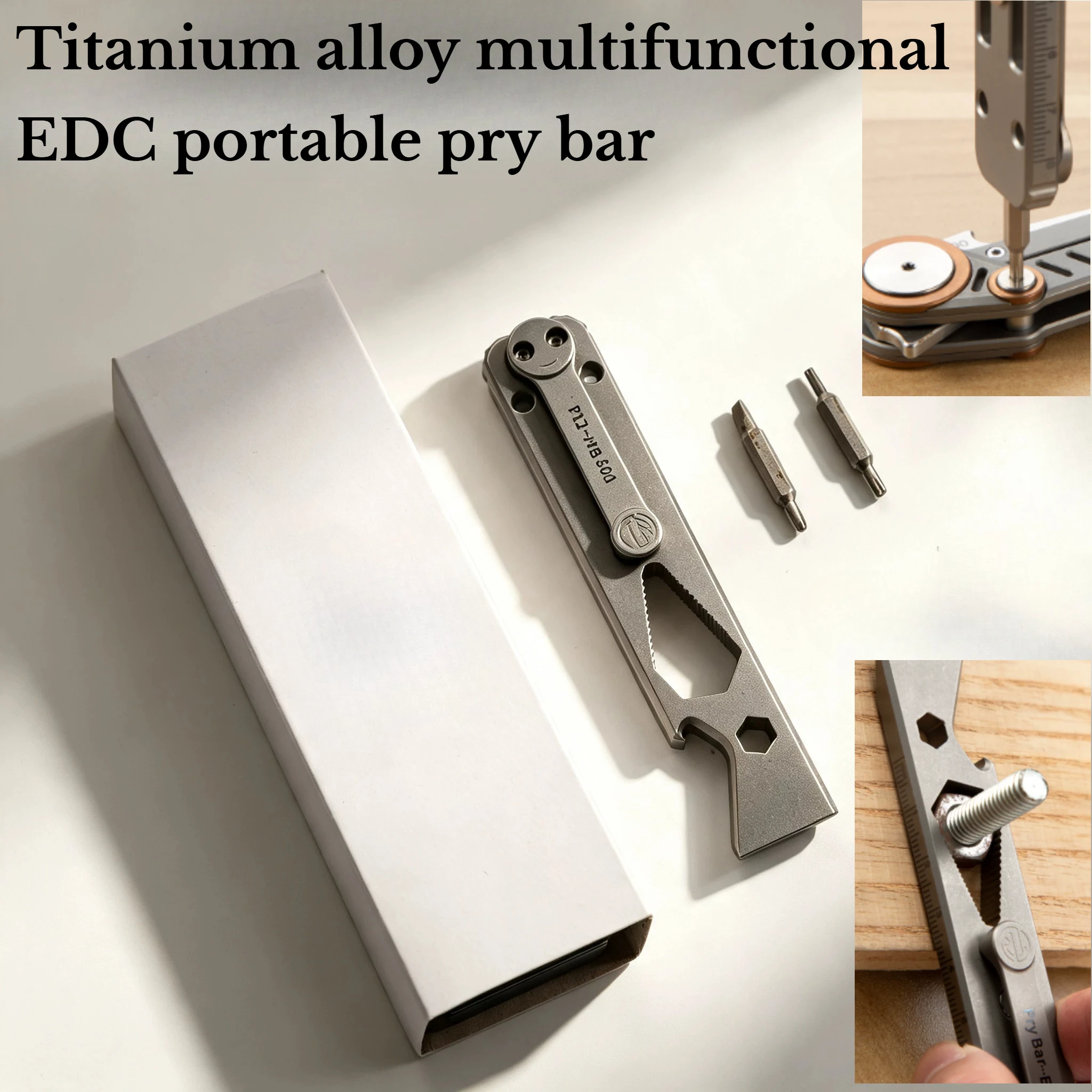 다용도 티타늄 합금 EDC 프라이 바, 미끄럼 방지 손 - Titanium Pry Bar 리뷰 및 가격