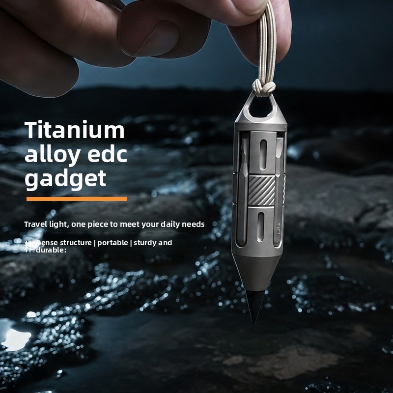 7가지 기능을 갖춘 티타늄 EDC 멀티툴 펜, 드라이버 - Titanium Pry Bar 리뷰 및 가격