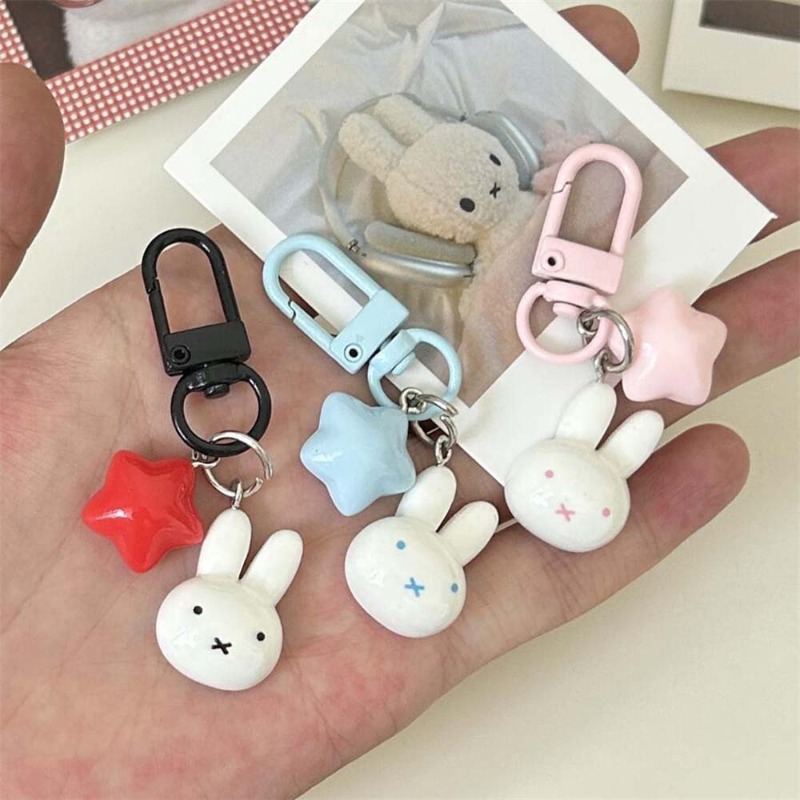 귀여운 미피 키체인 귀여운 토끼 오각별 참 장식 자동차 - Carabiner Keychain 리뷰 및 가격