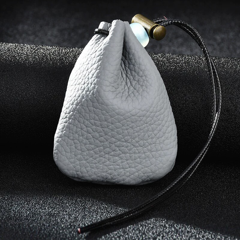 프리미엄 천연 가죽 드로스트링 파우치, 미니 EDC 동 - Leather Edc. Carry Pouch 리뷰 및 가격